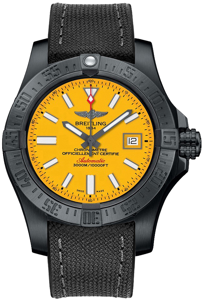 Breitling Avenger Self winding Automatic Chronometer Yellow Mens Watch M17331E2-I530-253S 