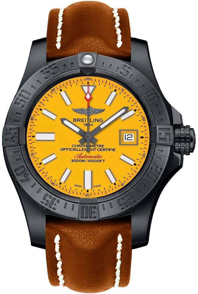 Breitling Avenger Self winding Automatic Chronometer Yellow Mens Watch M17331E2-I530-433X 