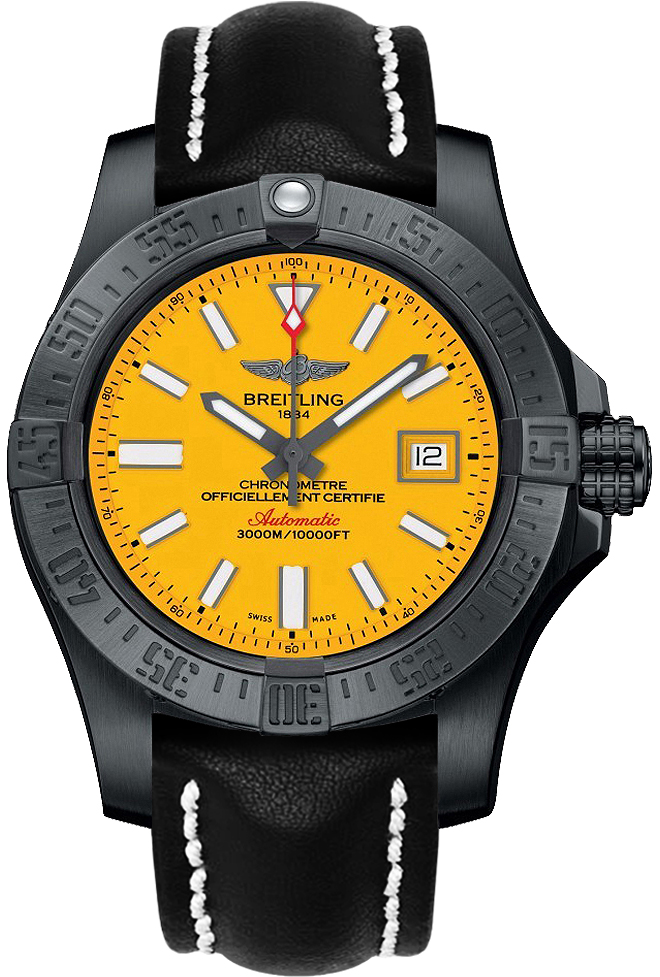 Breitling Avenger Self winding Automatic Chronometer Yellow Mens Watch M17331E2-I530-435X 