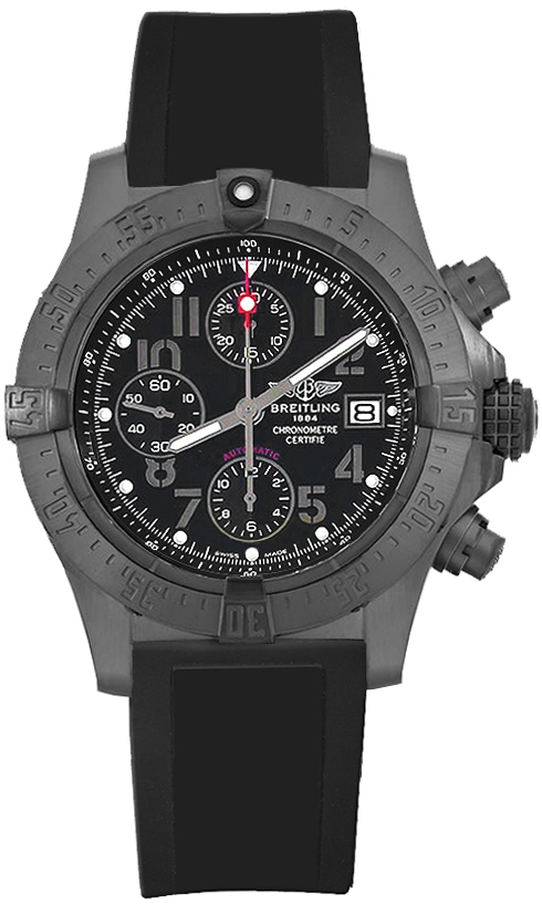 Breitling Avenger Self winding Automatic Chronometer Black Mens Watch M133808A-BC23-134S 