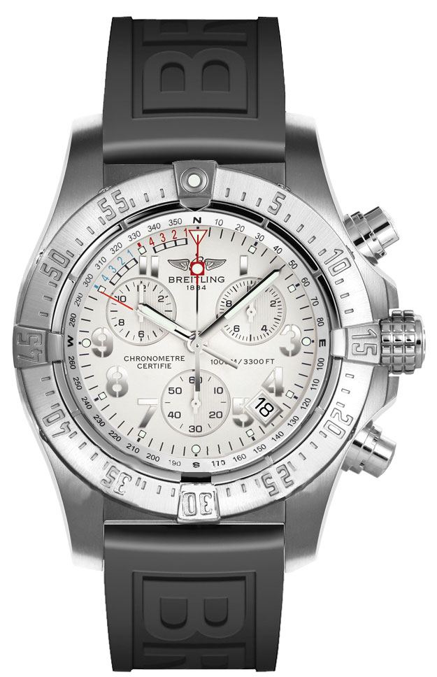 Breitling Avenger Battery Operated Quartz Silver Mens Watch A7339010-G651-153S 