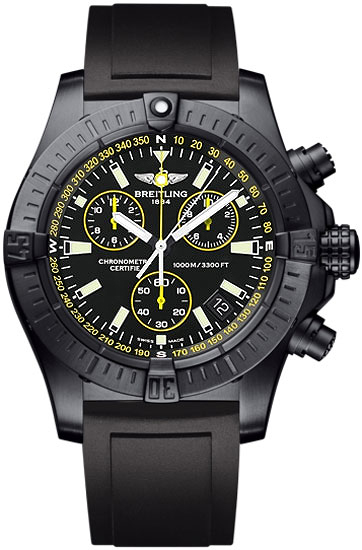 Breitling Avenger Battery Operated Quartz Black Mens Watch M73390T1-BA87-131S 