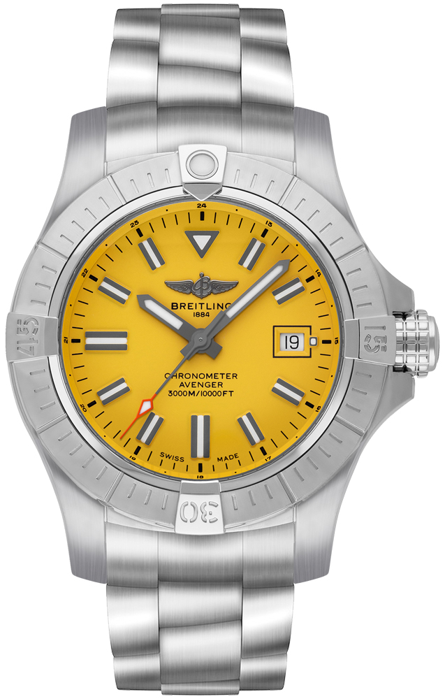 Breitling Avenger Self winding Automatic Yellow Mens Watch A17319101I1A1 