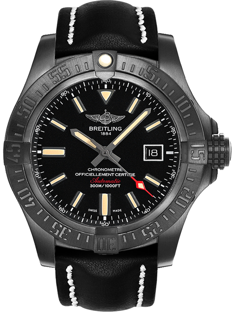 Breitling Avenger Self winding Automatic Black Mens Watch V1731010-BD12-441X 