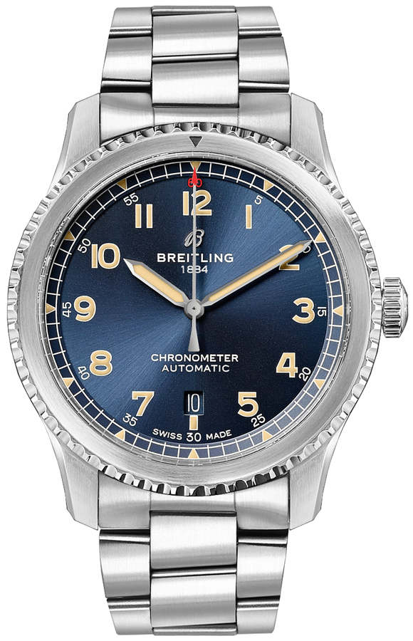 Breitling Navitimer Aviator 8 Self winding Automatic Blue Mens Watch A17315101C1A1 