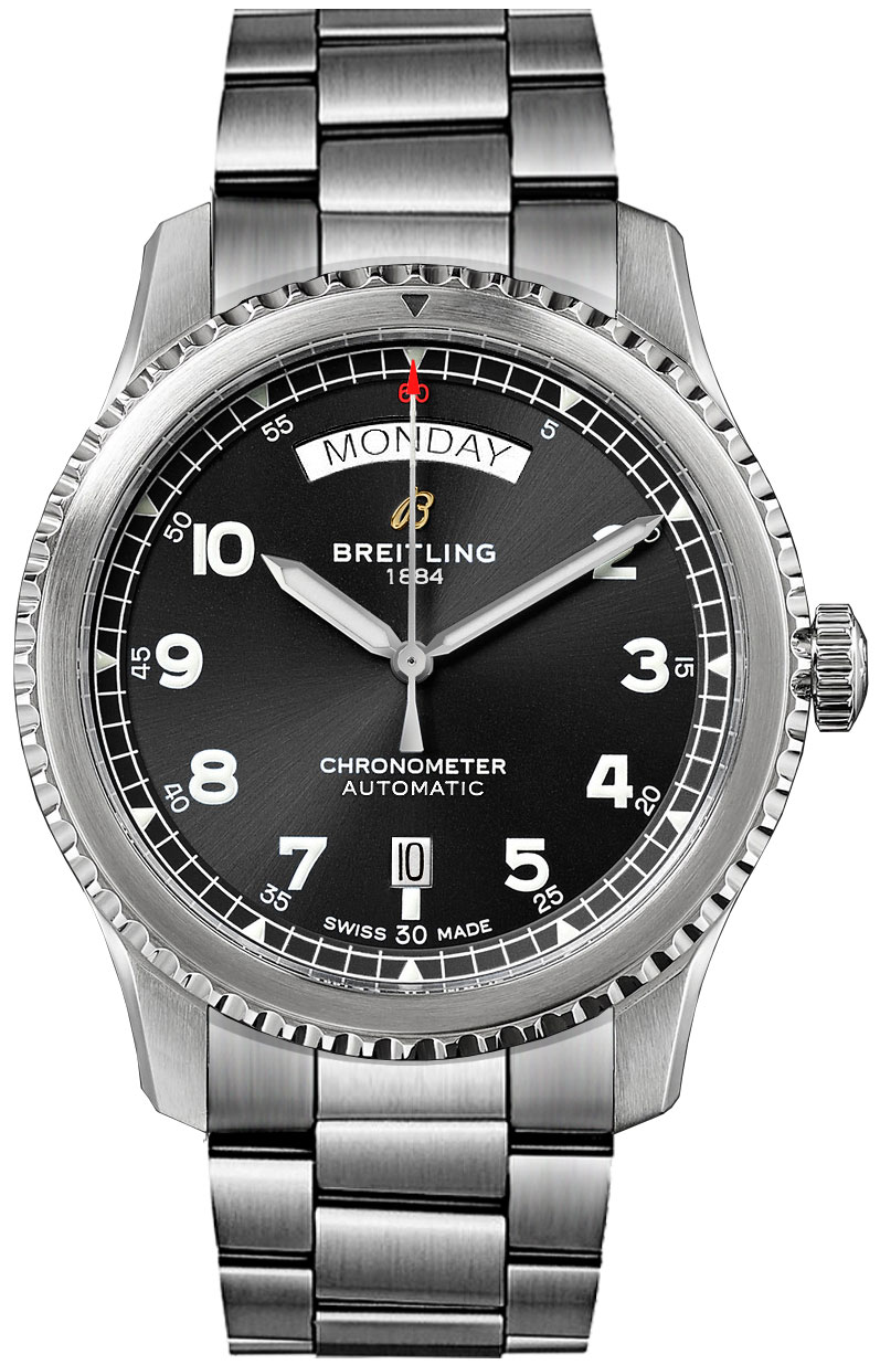 Breitling Navitimer Aviator 8 Self winding Automatic Black Mens Watch A45330101B1A1 
