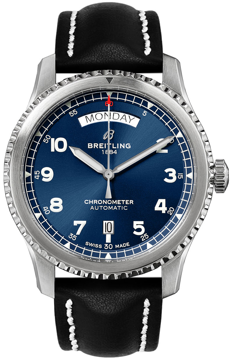 Breitling Navitimer Aviator 8 Self winding Automatic Blue Watch A45330101C1X1 