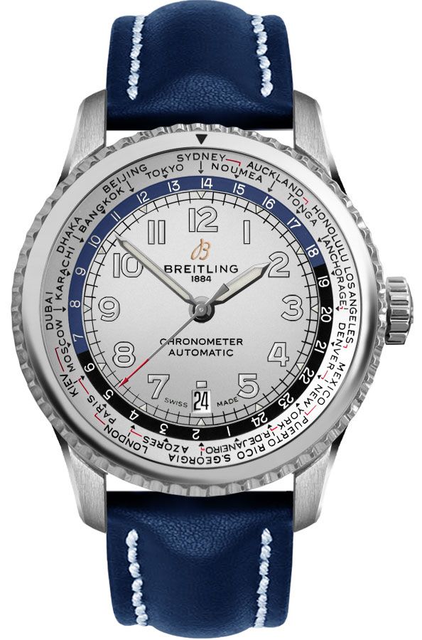 Breitling Navitimer Aviator 8 Self winding Automatic Silver Mens Watch AB3521U0-G838-101X 