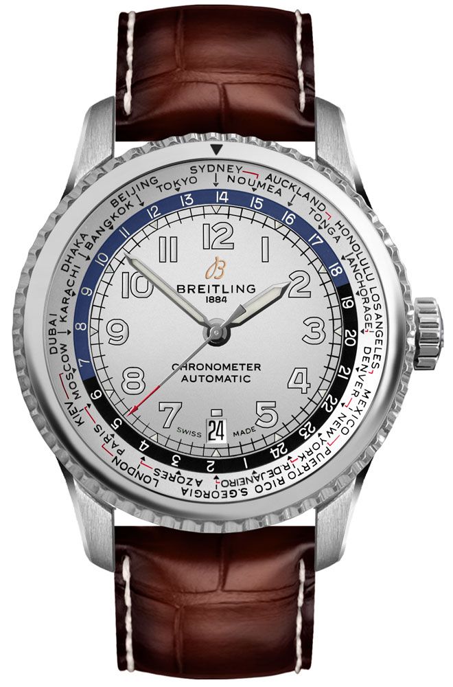 Breitling Navitimer Aviator 8 Self winding Automatic Silver Mens Watch AB3521U01G1P3 