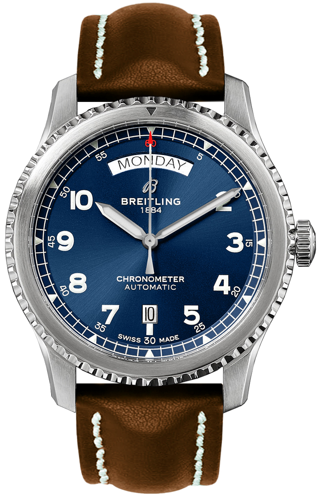 Breitling Navitimer Aviator 8 Self winding Automatic Blue Mens Watch A4533010-CA10-495X 