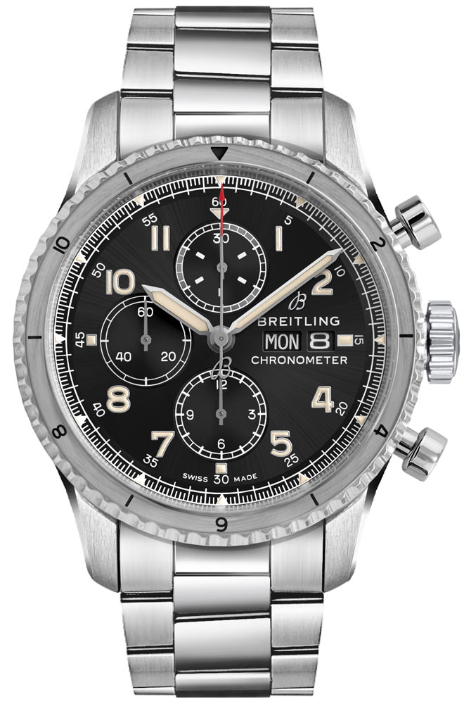 Breitling Navitimer Aviator 8 Self winding Automatic Black Mens Watch A13316101B1A1 