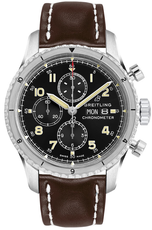 Breitling Navitimer Aviator 8 Self winding Automatic Black Mens Watch A13316101B1X4 