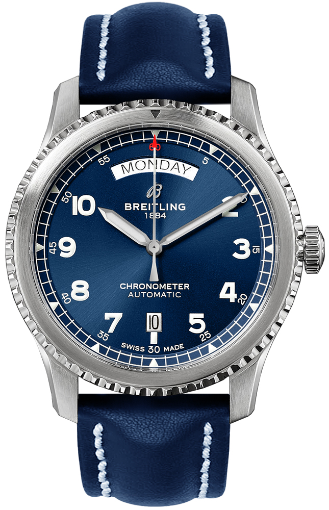 Breitling Navitimer Aviator 8 Self winding Automatic Blue Mens Watch A45330101C1X3 