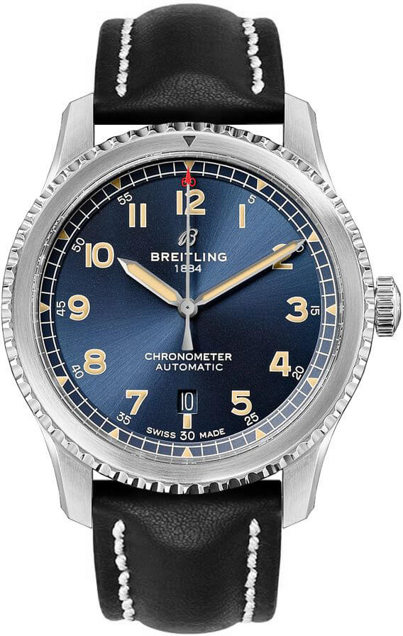 Breitling Navitimer Aviator 8 Self winding Automatic Blue Mens Watch A17315101C1X2 