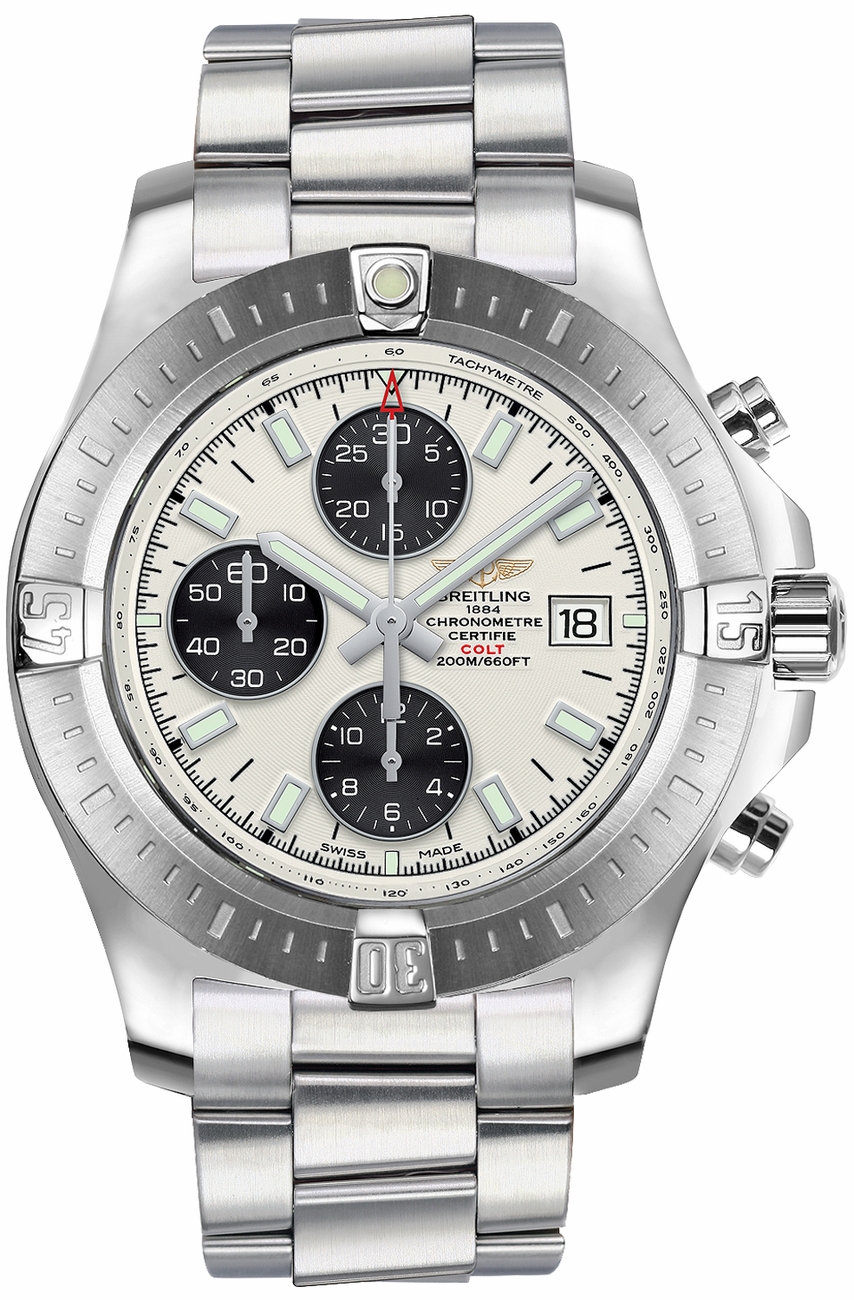 Breitling Colt Self winding Automatic Silver Mens Watch A13388111G1A1 