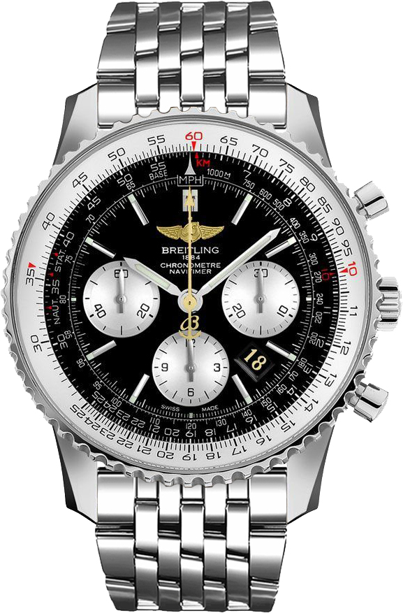 Breitling Navitimer Self winding Automatic Black Mens Watch AB01291A-BD09-453A 