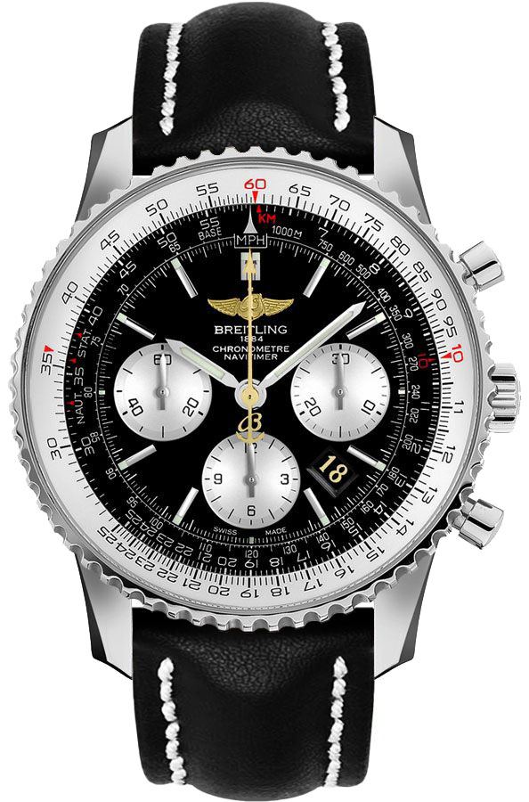 Breitling Navitimer Self winding Automatic Black Mens Watch AB01291A-BD09-441X 