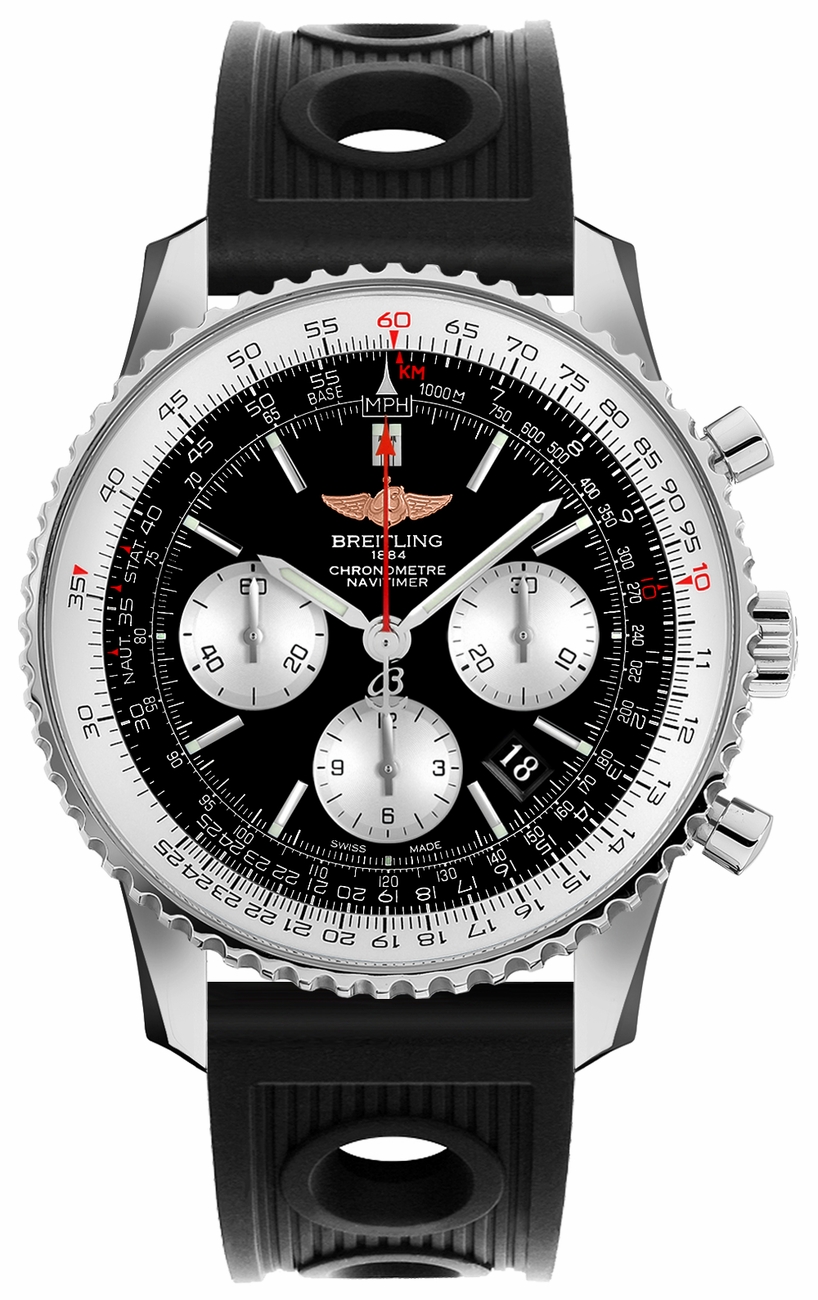 Breitling Navitimer Self winding Automatic Chronometer Black Mens Watch AB012012-BB01-200S 