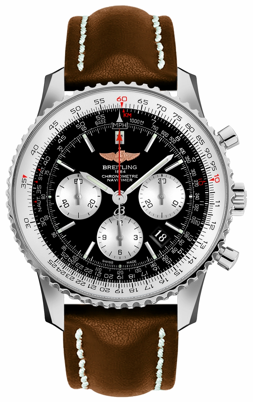 Breitling Navitimer Self winding Automatic Chronometer Black Mens Watch AB012012-BB01-437X 