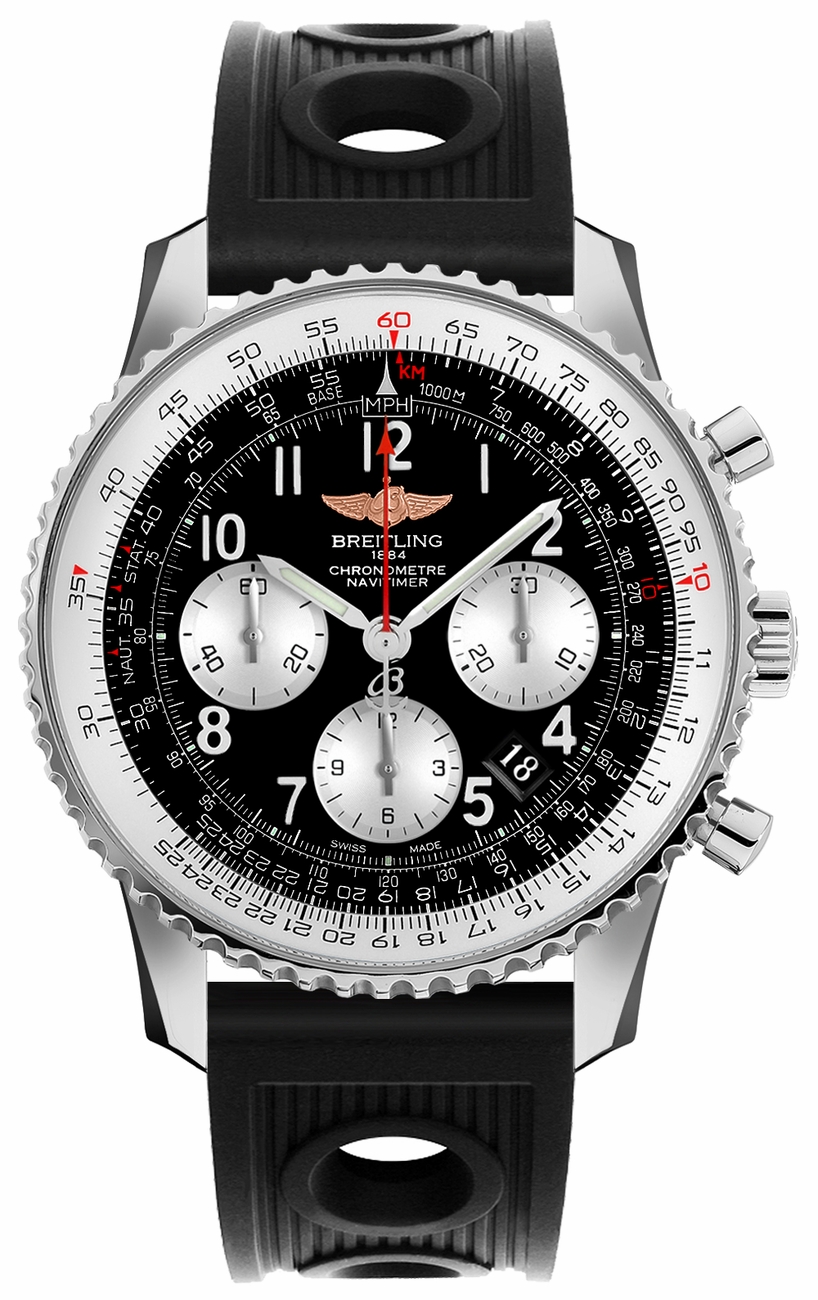 Breitling Navitimer Self winding Automatic Chronometer Black Mens Watch AB012012-BB02-200S 