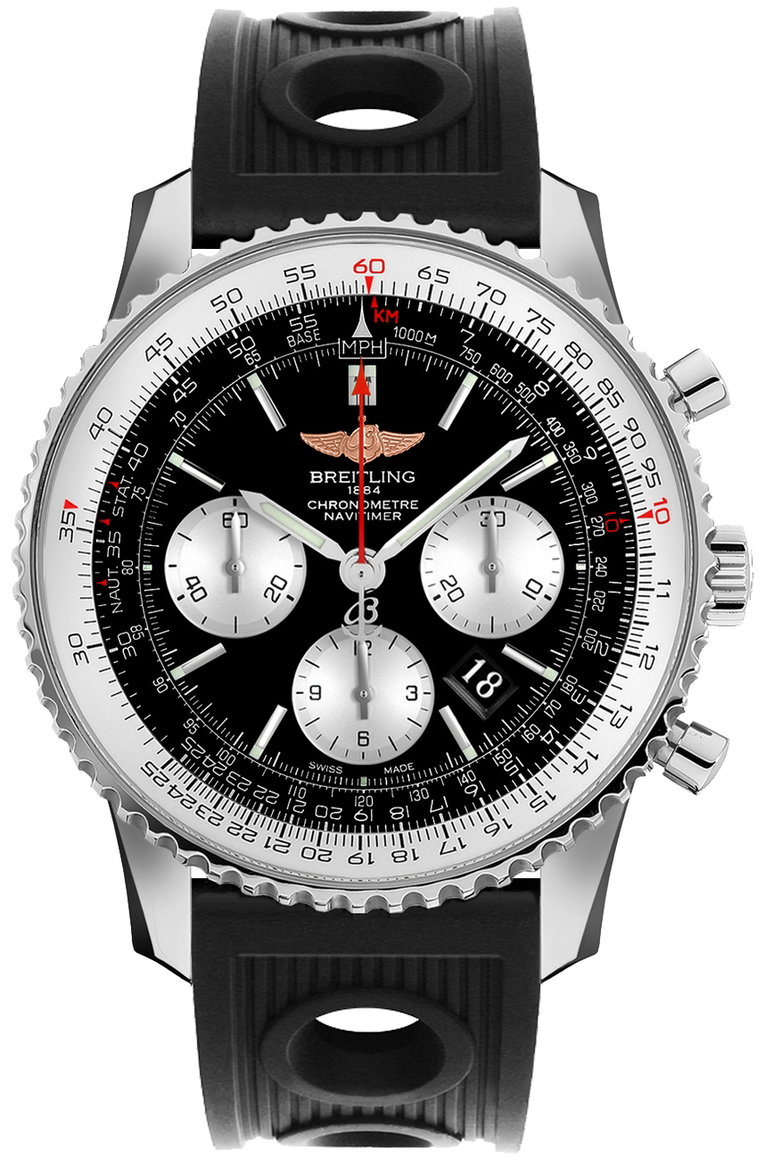 Breitling Navitimer Self winding Automatic Chronometer Black Mens Watch AB012721-BD09-201S 