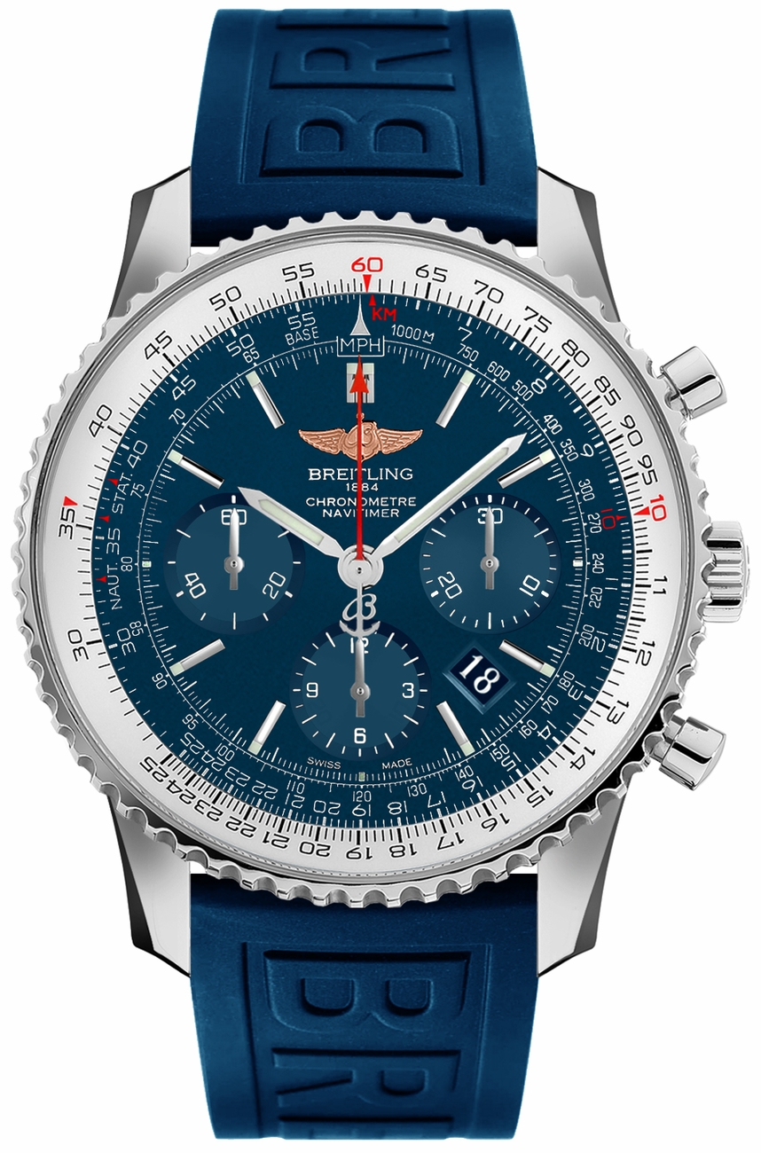 Breitling Navitimer Self winding Automatic Chronometer Blue Mens Watch AB012721-C889-160S 