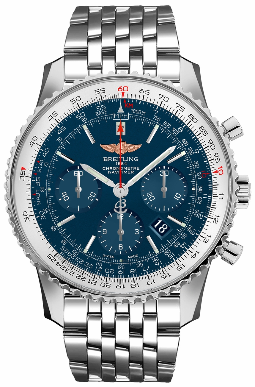 Breitling Navitimer Self winding Automatic Chronometer Blue Mens Watch AB012721-C889-453A 