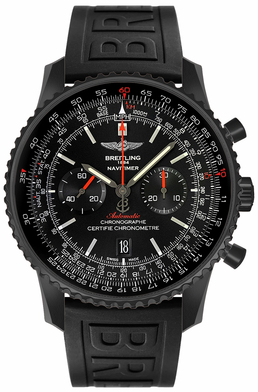 Breitling Navitimer Self winding Automatic Chronometer Black Mens Watch MB012822-BE51-155S 