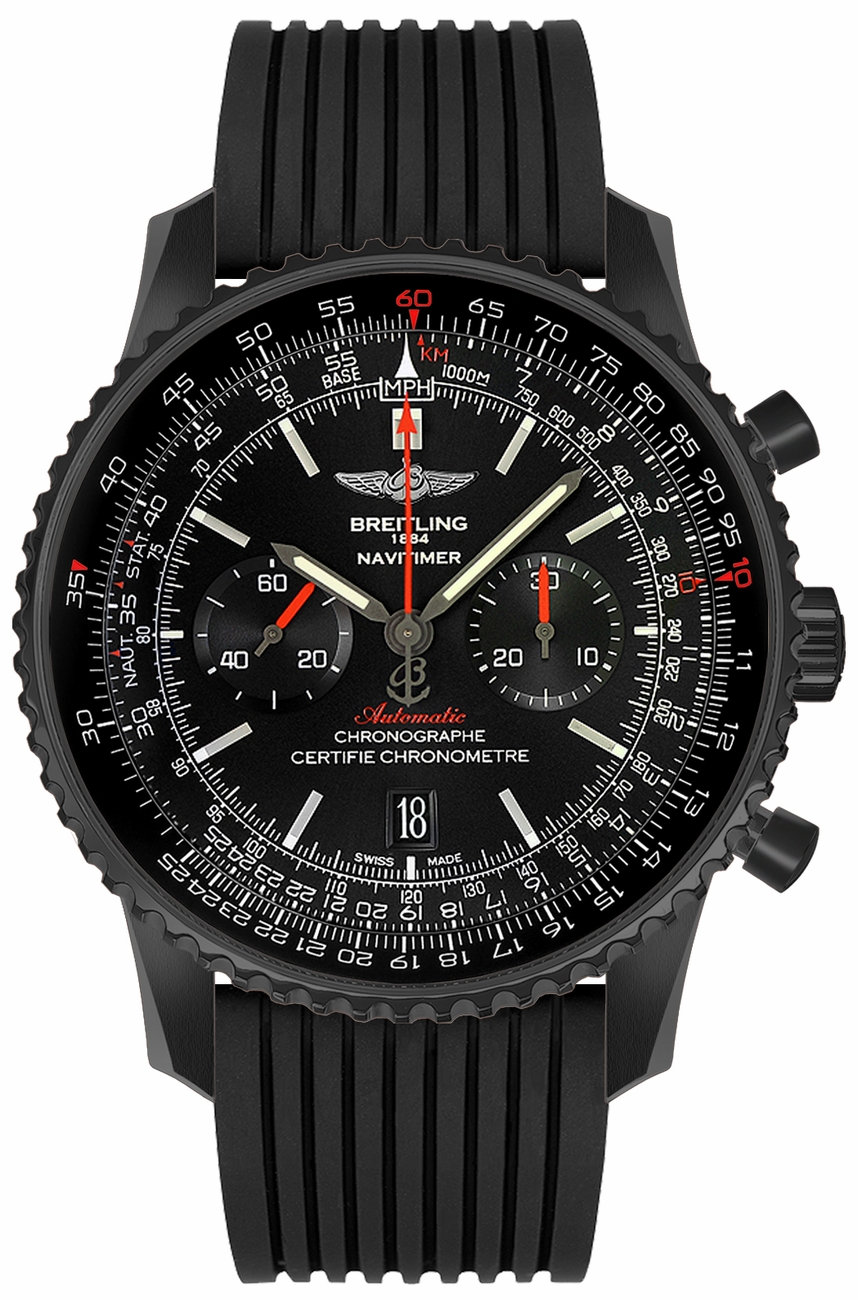 Breitling Navitimer Self winding Automatic Black Mens Watch MB012822-BE51-252S 