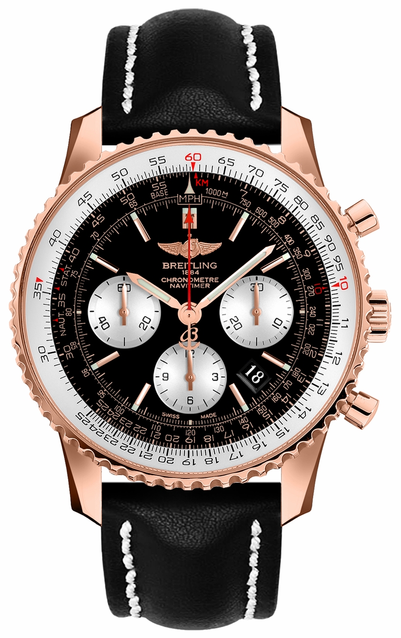 Breitling Navitimer Self winding Automatic Black Mens Watch RB012012-BA49-435X 