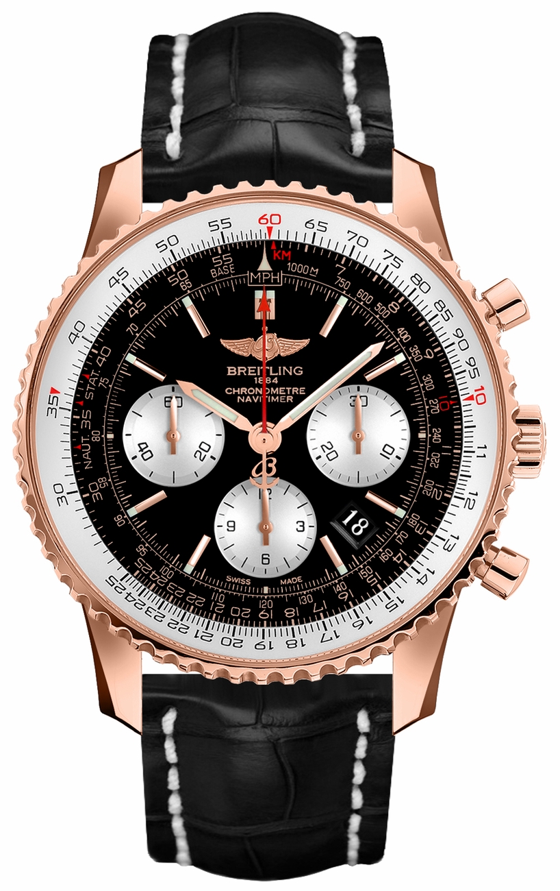 Breitling Navitimer Self winding Automatic Black Mens Watch RB012012-BA49-743P 