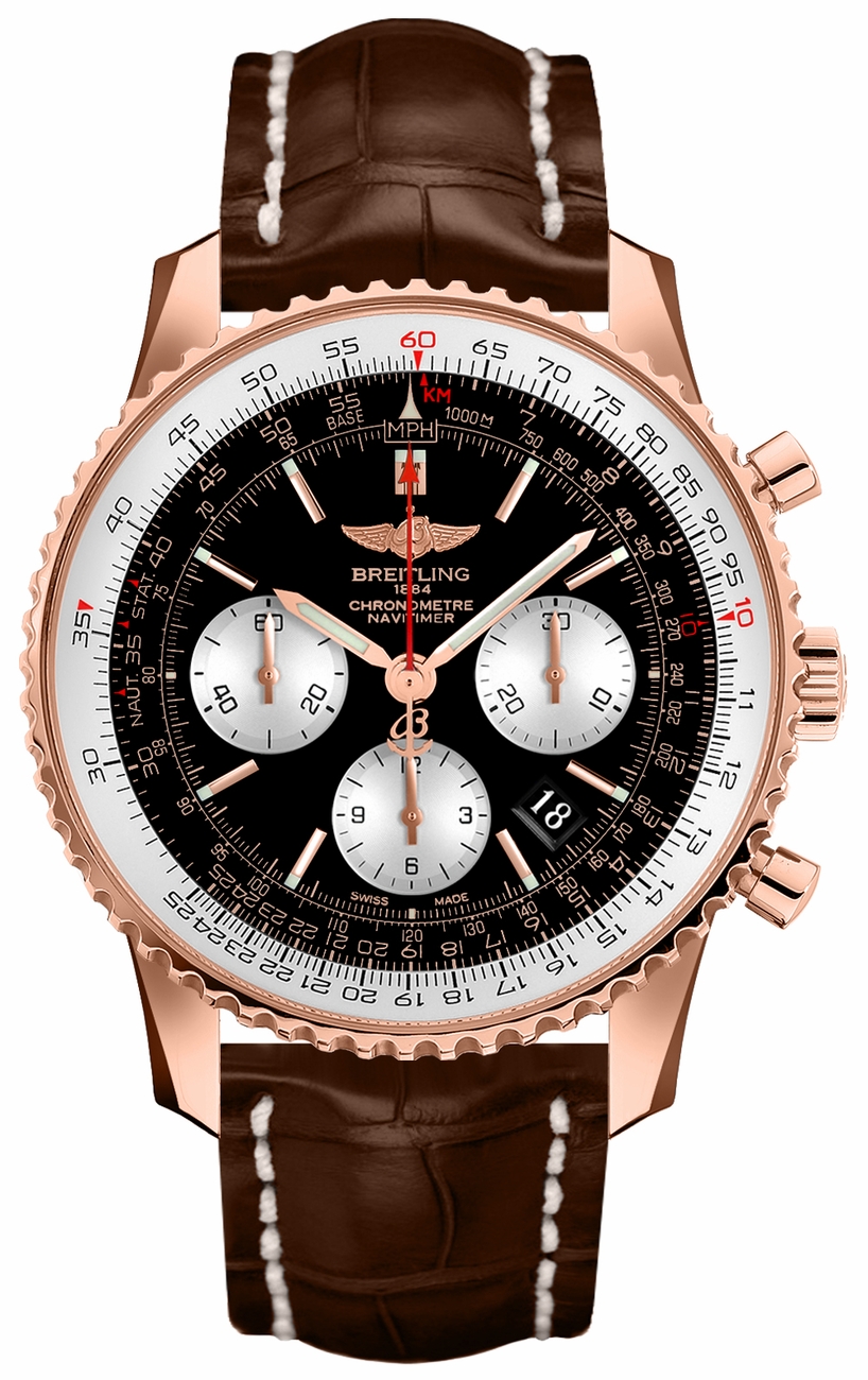 Breitling Navitimer Self winding Automatic Black Mens Watch RB012012-BA49-739P 