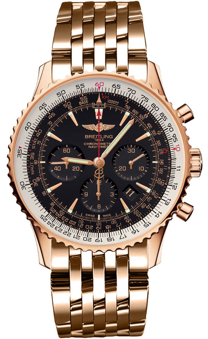 Breitling Navitimer Self winding Automatic Chronometer Black Mens Watch RB0127E6-BF16-443R 