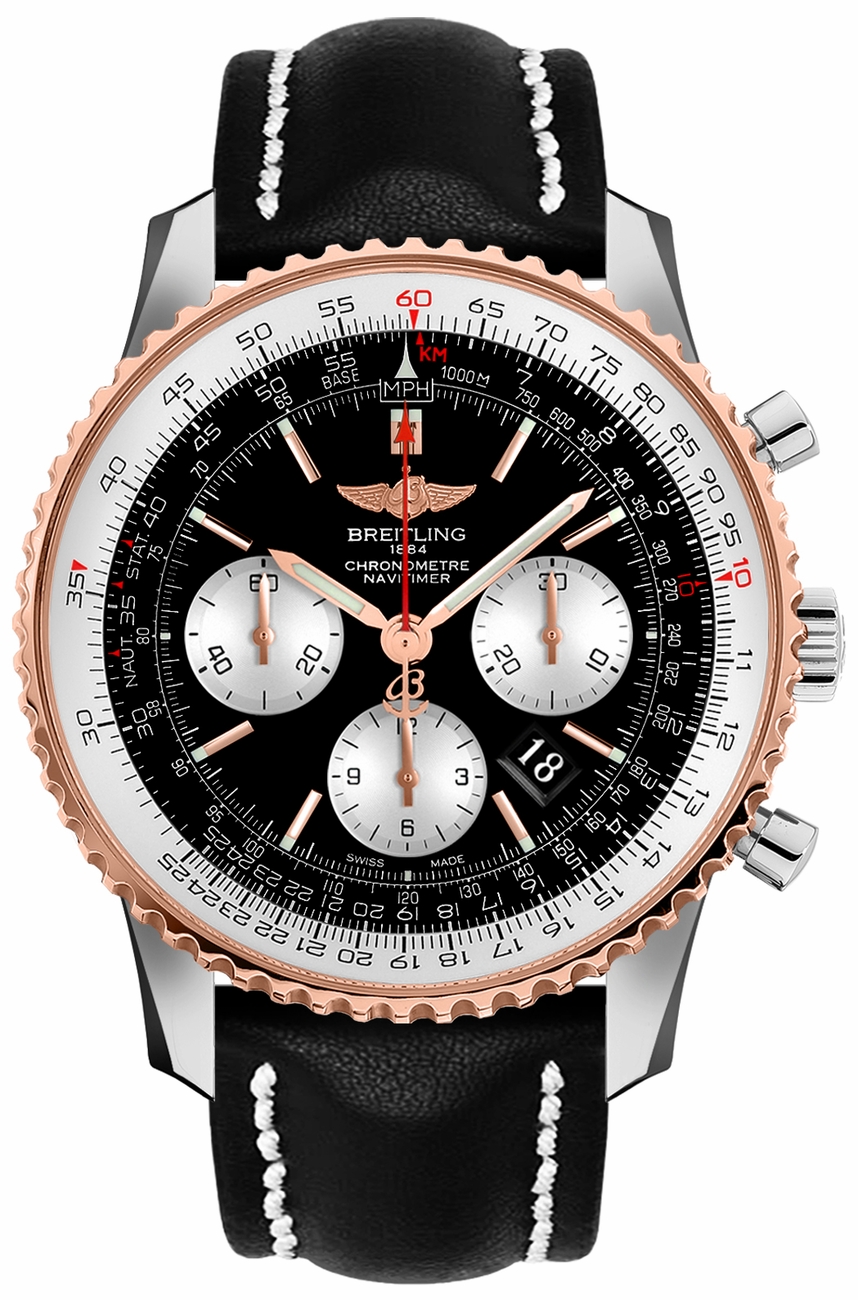 Breitling Navitimer Self winding Automatic Chronometer Black Mens Watch UB012721-BE18-442X 