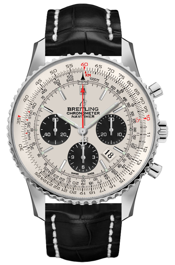 Breitling Navitimer Self winding Automatic Silver Mens Watch AB012121-G835-744P 