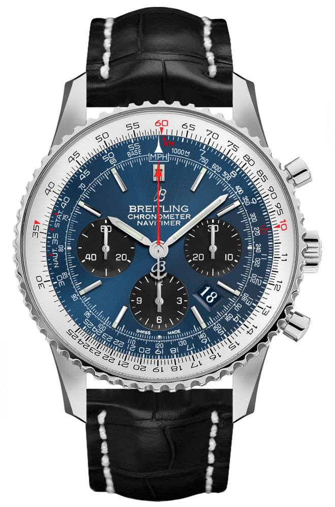 Breitling Navitimer Self winding Automatic Silver Mens Watch AB012121-CA04-744P 