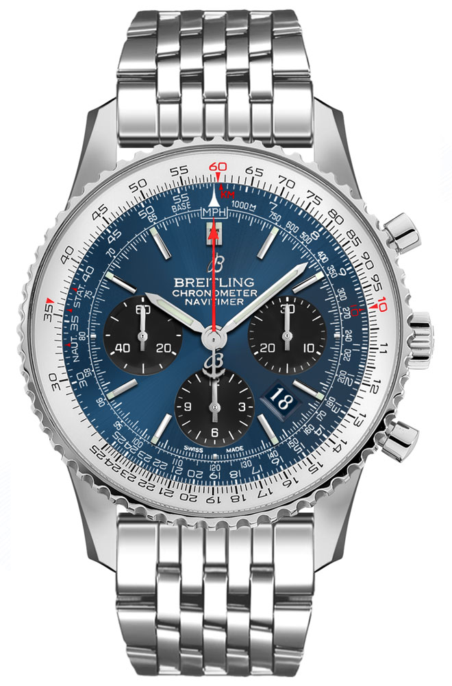 Breitling Navitimer Self winding Automatic Blue Mens Watch AB0121211C1A1 