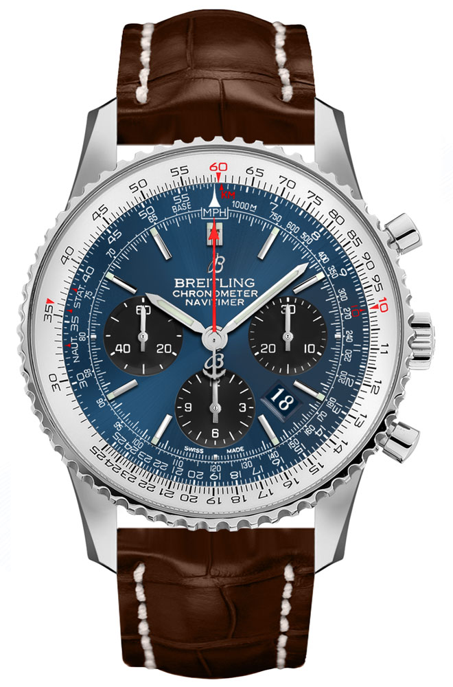 Breitling Navitimer Self winding Automatic Blue Mens Watch AB0121211C1P2 