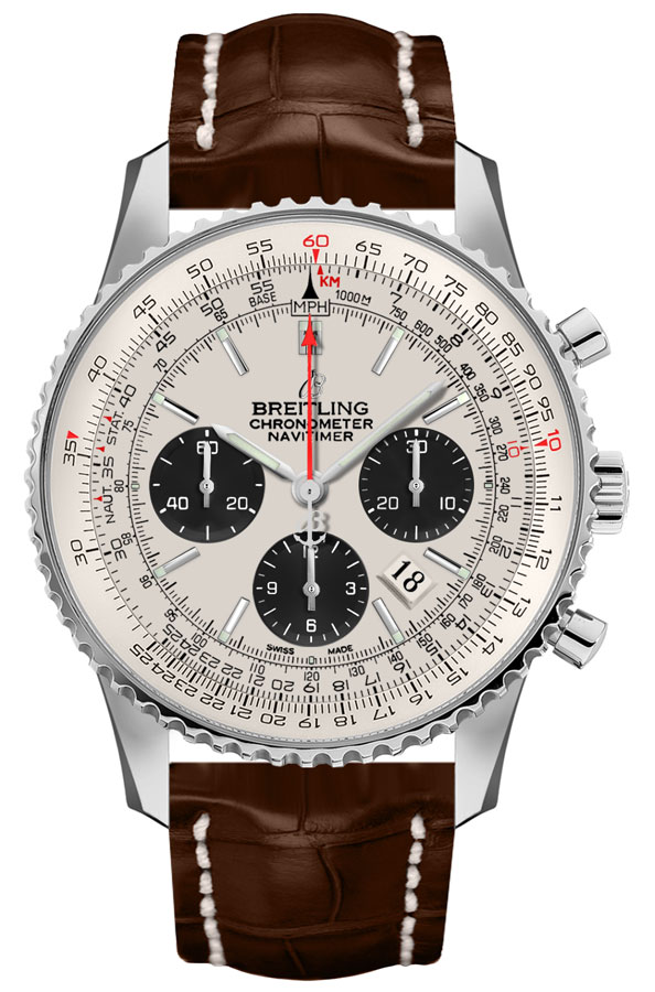 Breitling Navitimer Self winding Automatic Silver Mens Watch AB0121211G1P1 