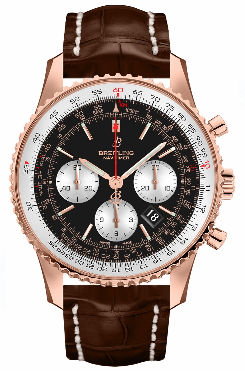 Breitling Navitimer Self winding Automatic Chronometer Black Mens Watch RB0121211B1P1 