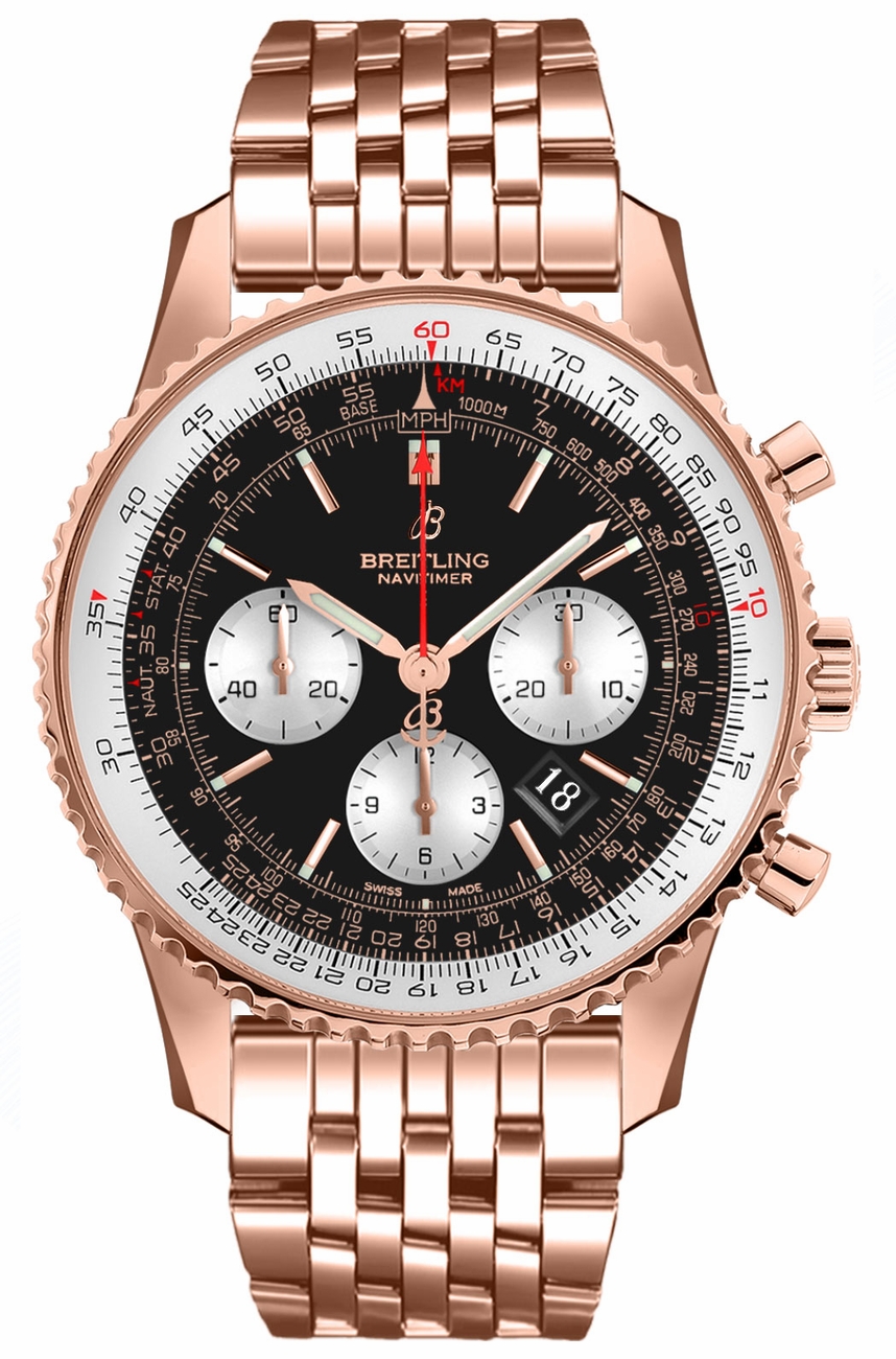 Breitling Navitimer Self winding Automatic Chronometer Black Watch RB0121211B1R1 