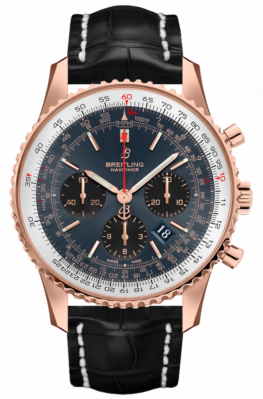 Breitling Navitimer Self winding Automatic Chronometer Blue Mens Watch RB0121211C1P1 