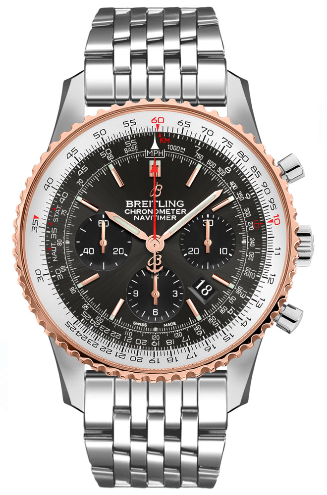 Breitling Navitimer Self winding Automatic Grey Mens Watch UB0121211F1A1 
