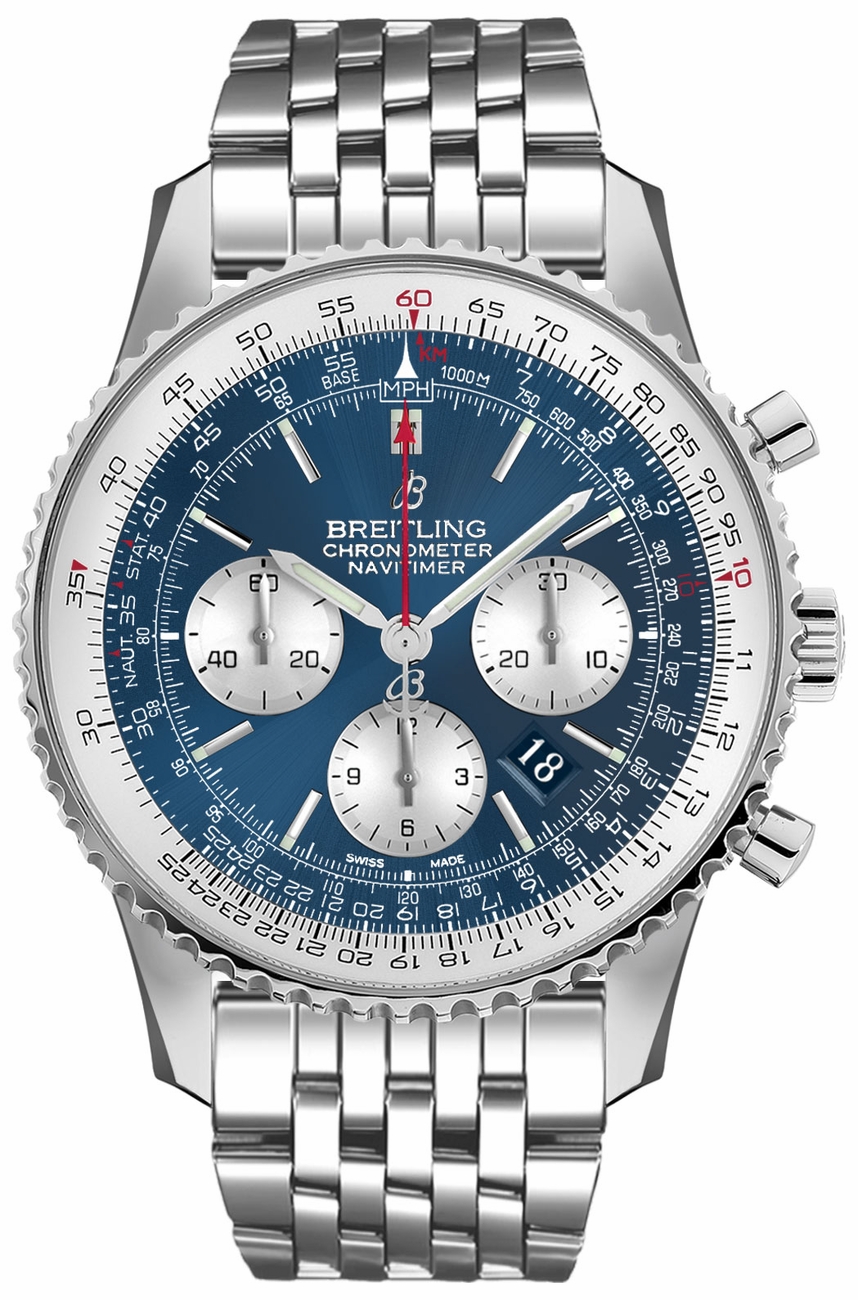 Breitling Navitimer Self winding Automatic Blue Mens Watch AB0127211C1A1 