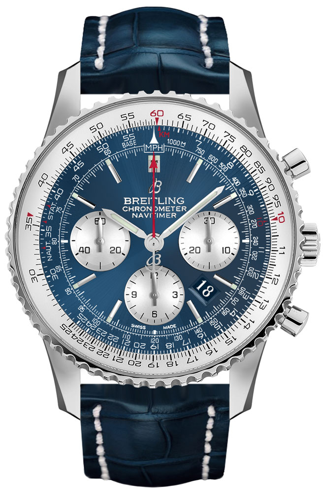 Breitling Navitimer Self winding Automatic Blue Mens Watch AB0127211C1P1 