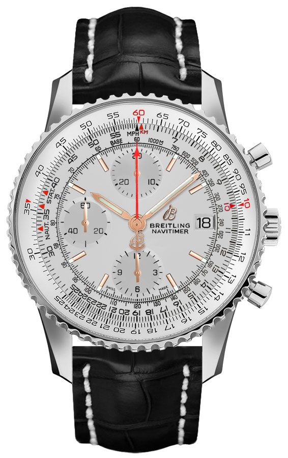 Breitling Navitimer Self winding Automatic Silver Mens Watch A1332412-G834-743P 
