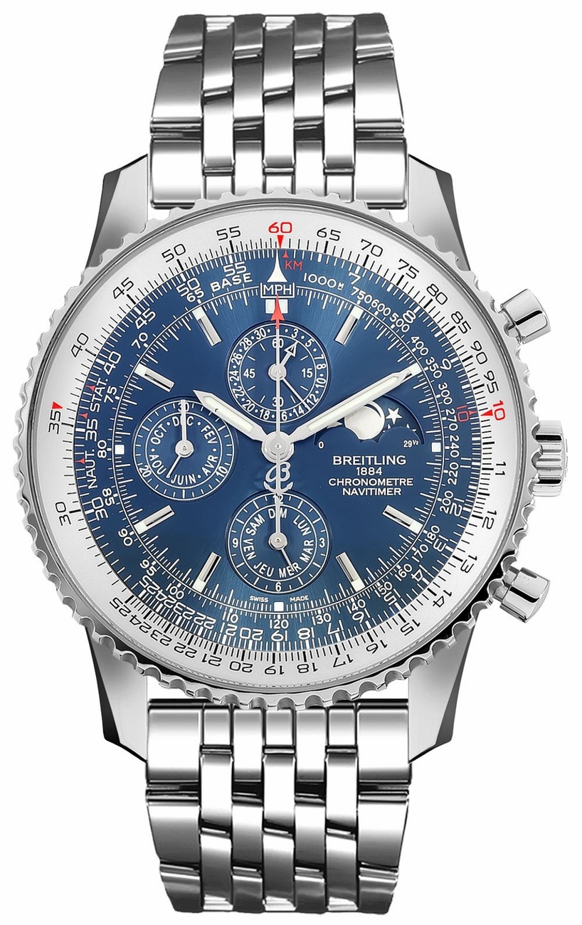 Breitling Navitimer Self winding Automatic Blue Mens Watch A1937012-C883-453A 