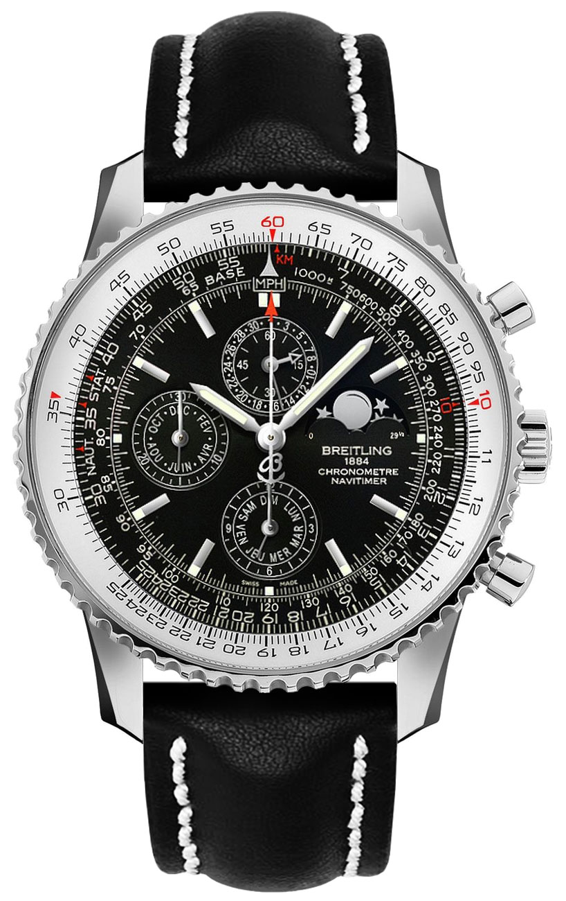 Breitling Navitimer Self winding Automatic Black Mens Watch A1937012-BA57-442X 