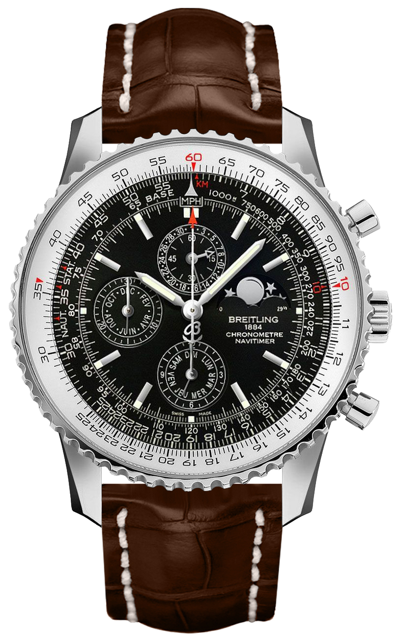 Breitling Navitimer Self winding Automatic Black Mens Watch A1937012-BA57-756P 