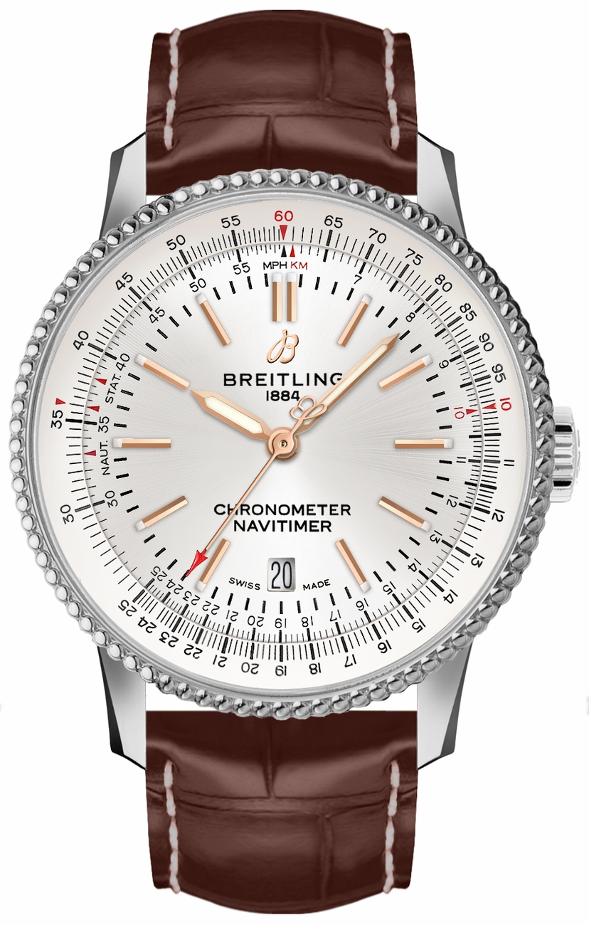 Breitling Navitimer Self winding Automatic Silver Mens Watch A17326211G1P2 